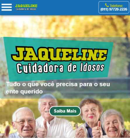 site Jaqueline Cuidadora de idosos